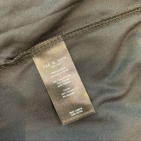 NWT rag & bone Black Draped Shaw Long Sleeve Turtleneck Midi Dress XS - Picture 10 of 11